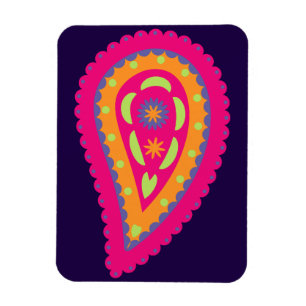 Colourful Paisley Magnet
