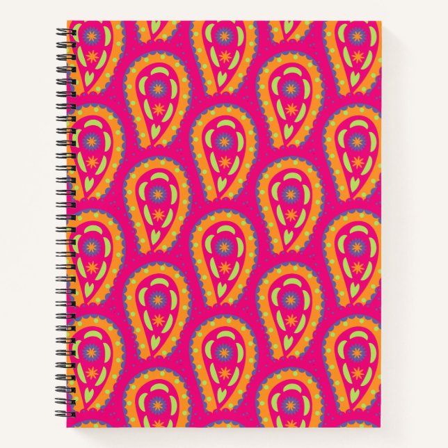 Colourful Paisley Notebook (Front)