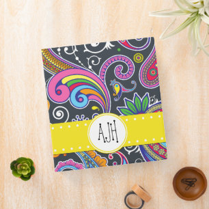 Colourful Paisley, Paisley Pattern, Boteh, Monogra Binder