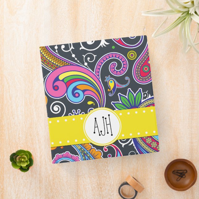Colourful Paisley, Paisley Pattern, Boteh, Monogra Binder (In Situ)