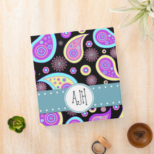Colourful Paisley, Paisley Pattern, Boteh, Monogra Binder