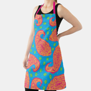 Colourful Paisley Pattern Apron