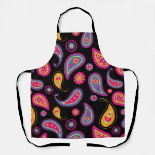 Colourful Paisley Pattern Apron