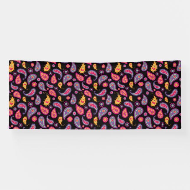 Colourful Paisley Pattern Banner (Horizontal)