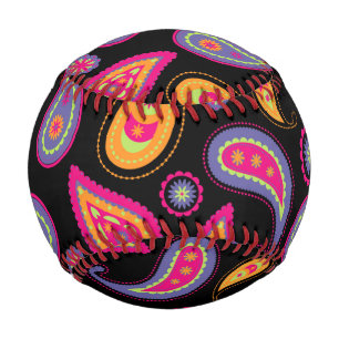 Colourful Paisley Pattern Baseball