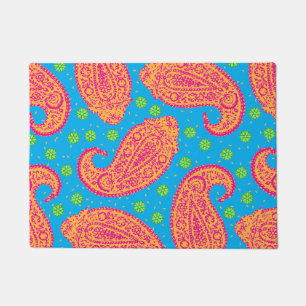 Colourful Paisley Pattern Doormat