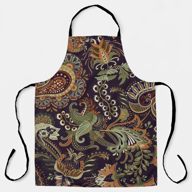 Colourful Paisley pattern. Ethnic vintage wallpape Apron (Front)