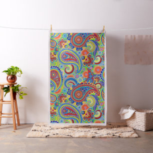 Colourful Paisley Pattern Fabric