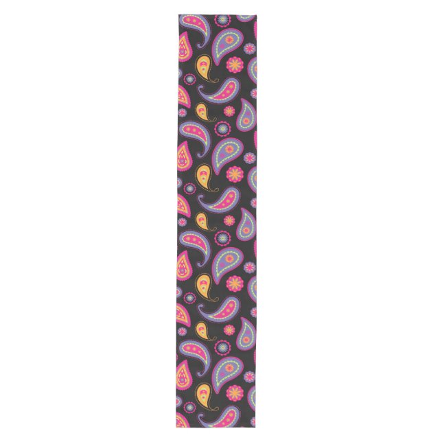 Colourful Paisley Pattern Medium Table Runner (Front)