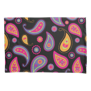 Colourful Paisley Pattern Pillowcase
