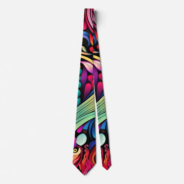 Colourful Paisley Pattern Tie (Front)