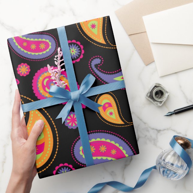 Colourful Paisley Pattern Wrapping Paper (Gifting)