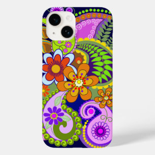 Colourful Paisley Patterns and Flowers Case-Mate iPhone 14 Case