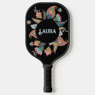 Colourful Paisley Personalized Pickleball Paddle