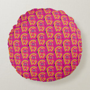Colourful Paisley Round Pillow