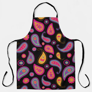 Colourful Paisley seamless Pattern Apron