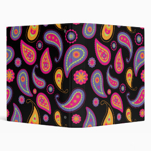 Colourful Paisley seamless Pattern Binder