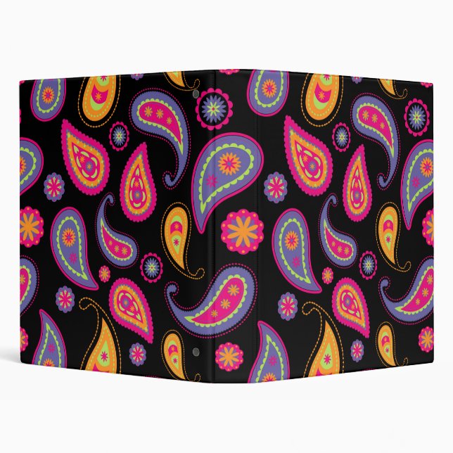 Colourful Paisley seamless Pattern Binder (Background)