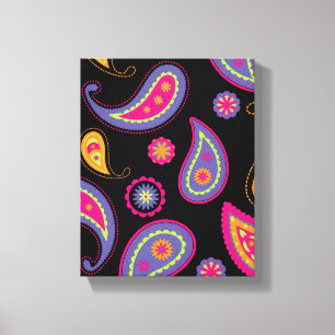 Colourful Paisley seamless Pattern Canvas Print
