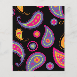 Colourful Paisley seamless Pattern Flyer