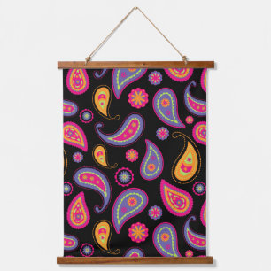 Colourful Paisley seamless Pattern Hanging Tapestry