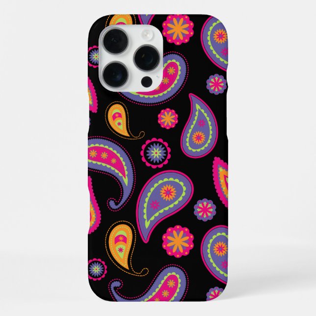 Colourful Paisley seamless Pattern iPhone Case (Back)