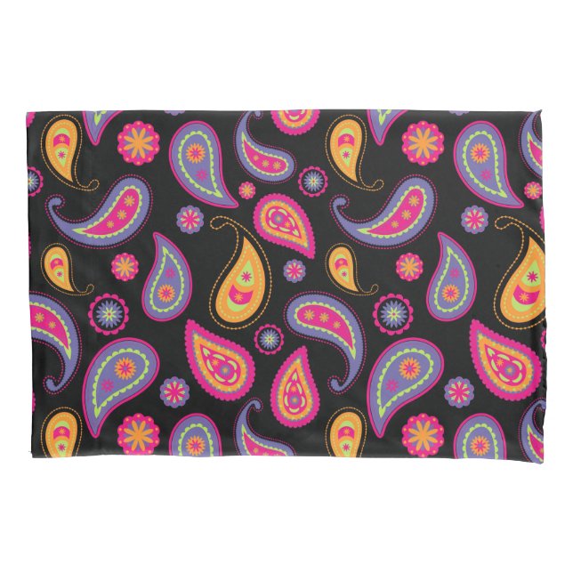 Colourful Paisley seamless Pattern Pillowcase (Front)