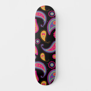 Colourful Paisley seamless Pattern Skateboard