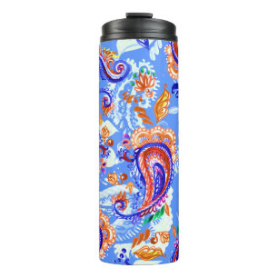 Colourful paisley seamless pattern thermal tumbler