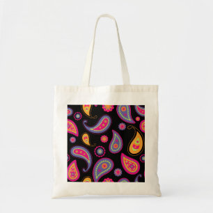 Colourful Paisley seamless Pattern Tote Bag