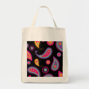 Colourful Paisley seamless Pattern Tote Bag