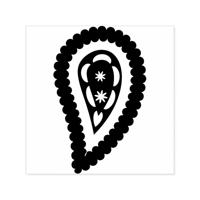 Colourful Paisley Self-inking Stamp (Design)