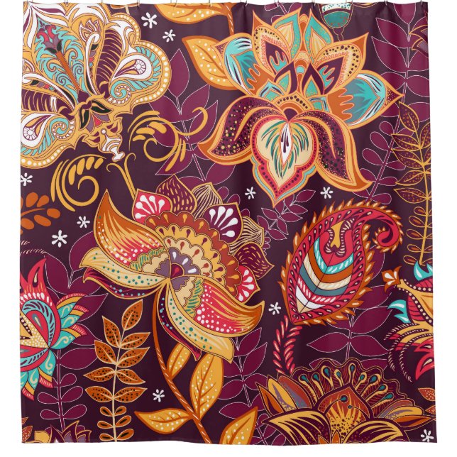 Colourful Paisley Style Floral Pattern (Front)