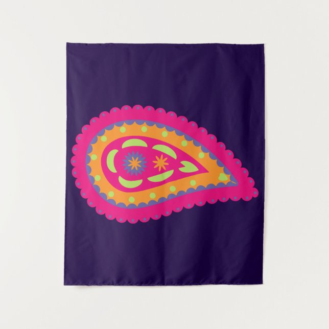 Colourful Paisley Tapestry (Front)