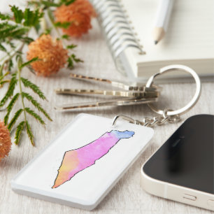 Colourful Palestine Keychain