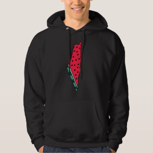 colourful palestine watermelon map graphic design hoodie