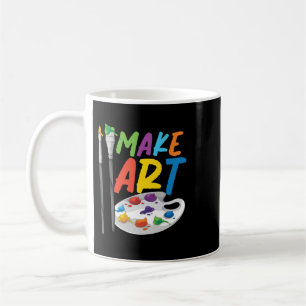 Colourful Palette Paint Brush Painting Make Art Ar Coffee Mug