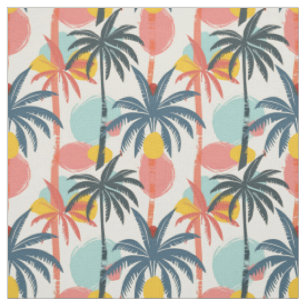 Colourful Palm Leaves Fabric