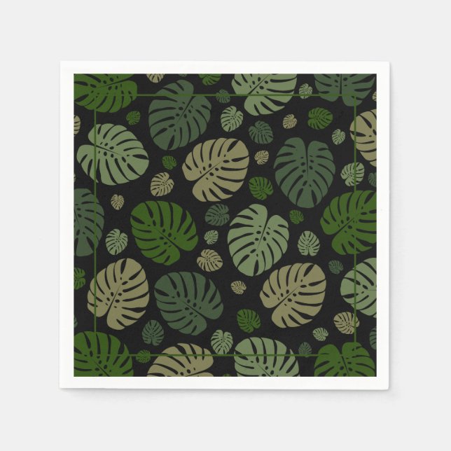 Colourful Palm Leaves Napkin (Front)