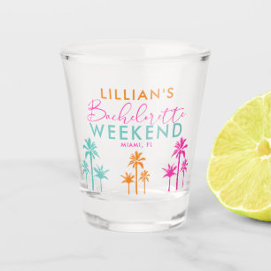 Colourful Palm Tree Bachelorette Weekend Shot Glas Shot Glass