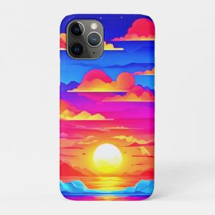 Colourful Palm Tree Sunset iPhone 11 Pro Case
