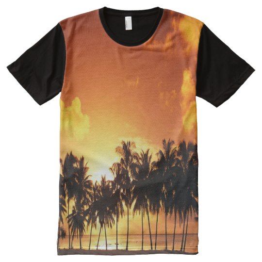 Colourful Palm Tree Sunset T-Shirt