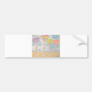 Colourful Palms-bumper sticker