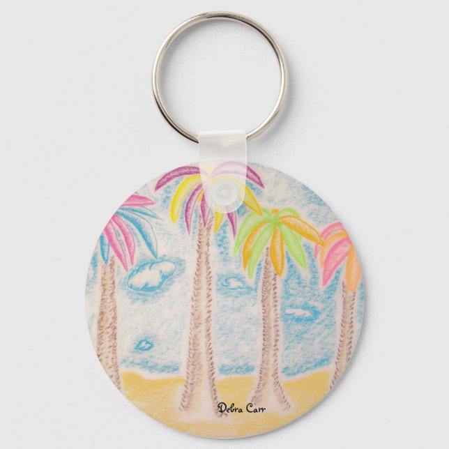 Colourful Palms-keychain Keychain (Front)