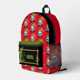 Colourful Panda Personalized Backpack