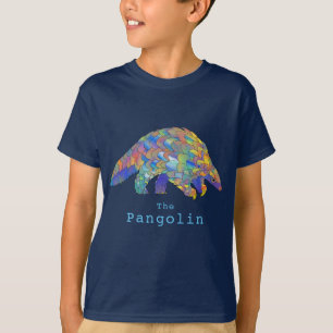 Colourful  Pangolin Endangered Animal Activism Art T-Shirt