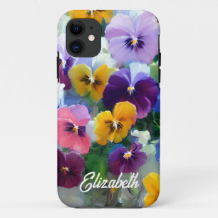 Colourful Pansies  iPhone 11 Case