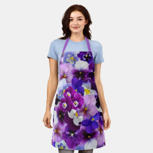Colourful Pansies, Pretty Flowers, Apron
