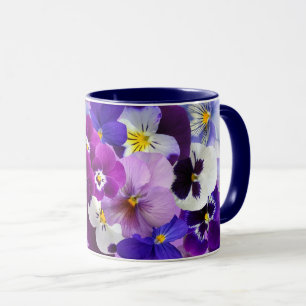 Colourful Pansies, Pretty Flowers, Mug