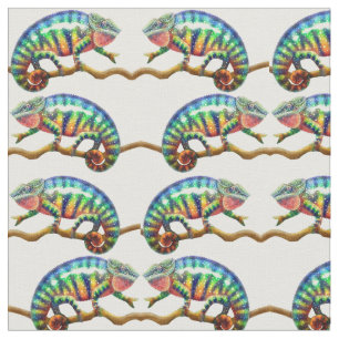 Colourful Panther Chameleon Fabric